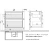 Тумба LEMARK COMBI 80 см под раковину, подвесная/напольная, 2 ящика, белый глянец LM03C80T